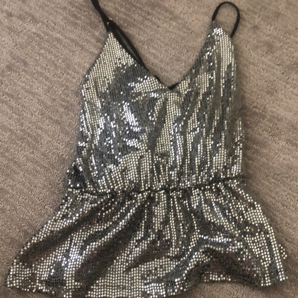 Sparkly silver top